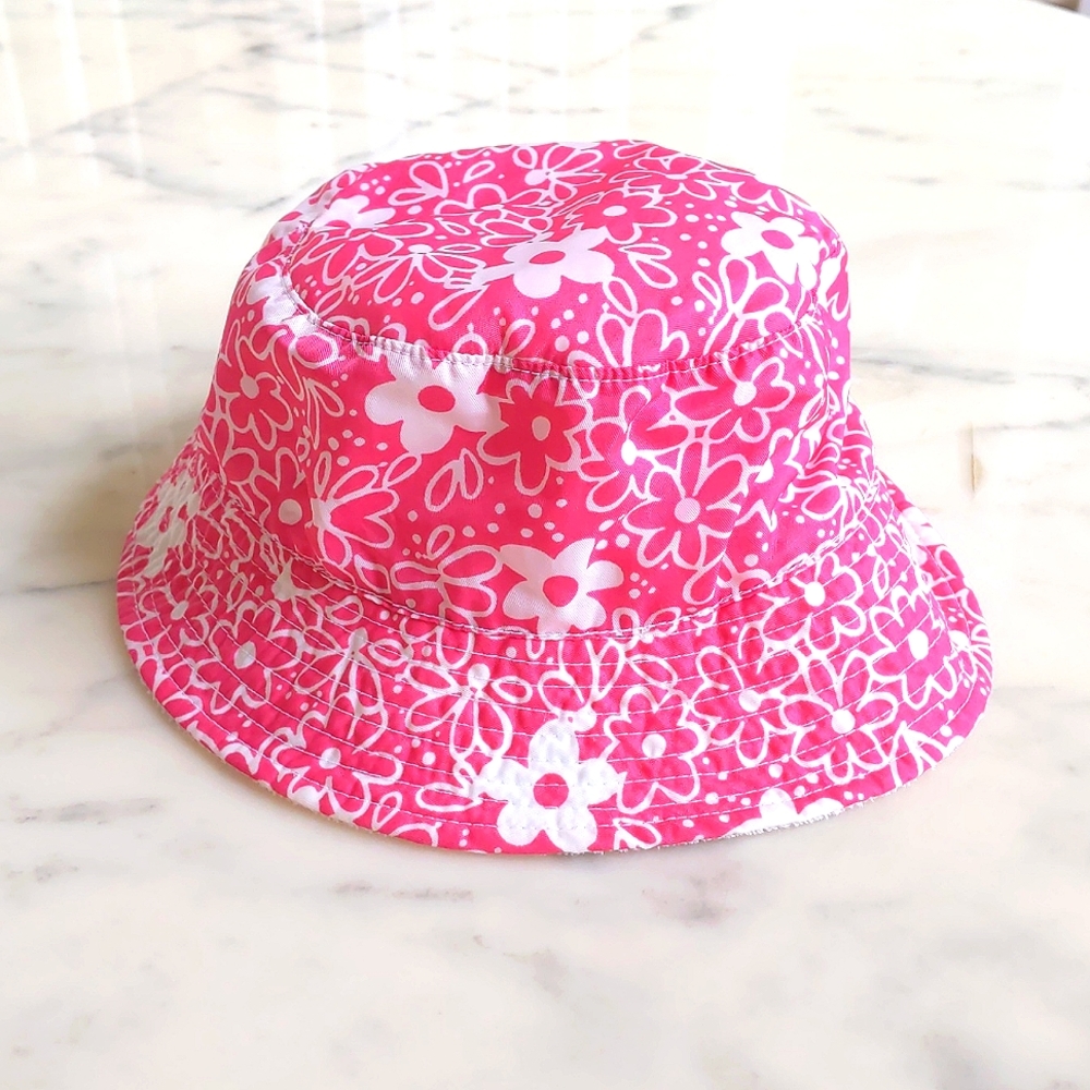 Pink and White Floral Hat.